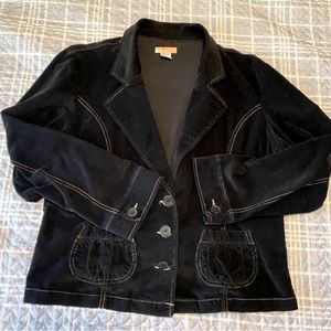 Tulle Black Corduroy Jacket/Coat. Plus size. Great condition.